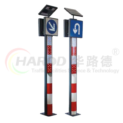 太陽(yáng)能雙面警示柱1